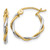 Image of 12mm 10k Two-tone Gold Polished 1.8mm Twisted Hoop Earrings