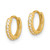 Image of 10k Yellow Gold Polished 1.5mm CZ Hinged Hoop Earrings