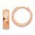 Image of 13mm 14K Rose Gold Polished and Etched Hinged Hoop Earrings