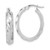 Image of 25.4mm 14K White Gold Polished and Twisted Oval Hoop Earrings