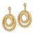 Image of 16mm 14K Yellow Gold Double Circle Diamond Earrings Jackets