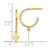 Image of 20.6mm 14K Yellow Gold Polished Hoop with Cross Post Earrings