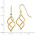 Image of 30mm 14K Yellow Gold Polished Short Twisted Dangle Earrings