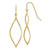 Image of 47mm 10k Yellow Gold Polished Twisted Oblong Dangle Earrings