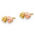 Image of 3.8mm 14K Two-tone Gold Double Hearts Screwback Post Earrings