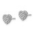 Image of 7.25mm 14k White Gold Polished Diamond-cut Heart Post Earrings