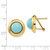 Image of 17mm 14K Yellow Gold Omega Clip Simulated Turquoise Earrings