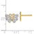 Image of 8mm 10K Yellow Gold w/ White Rhodium Butterfly Post Earrings
