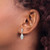 Image of 22mm 14k White Gold Diamond-cut Puff Teardrop Dangle Earrings