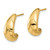 Image of 17.25mm 14K Yellow Gold Polished and Etched J-Hoop Post Earrings
