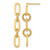 Image of 28.4mm 14K Yellow Gold Polished Chain Link Dangle Post Earrings