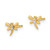 Image of 5.65mm 14K Yellow Gold Polished Dragonfly with CZ Post Earrings Image of 5.65mm 14K Yellow Gold Polished Dragonfly with CZ Post Earrings