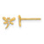 Image of 5.65mm 14K Yellow Gold Polished Dragonfly with CZ Post Earrings Image of 5.65mm 14K Yellow Gold Polished Dragonfly with CZ Post Earrings
