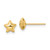 Image of 6.5mm 14K Yellow Gold Polished Small Puffed Star Post Earrings