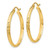 Image of 30mm 10k Yellow Gold Diamond-cut 2.8x30mm Hollow Hoop Earrings