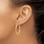 Image of 30mm 10k Yellow Gold Diamond-cut 2.8x30mm Hollow Hoop Earrings