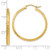 Image of 30mm 10k Yellow Gold Diamond-cut 2.8x30mm Hollow Hoop Earrings