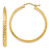 Image of 30mm 10k Yellow Gold Diamond-cut 2.8x30mm Hollow Hoop Earrings