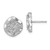 Image of 12.75mm 14k White Gold Polished Wavy Circle Diamond Post Earrings