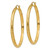 Image of 46mm 14K Yellow Gold Diamond-cut 3.5x46mm Hollow Hoop Earrings
