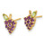 Image of 11.22mm 14K Yellow Gold Amethyst and Peridot Grapes Post Earrings