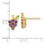 Image of 11.22mm 14K Yellow Gold Amethyst and Peridot Grapes Post Earrings