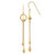 Image of 66mm 14K Yellow Gold Diamond-cut Dangle Shepherd Hook Earrings