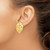 Image of 26mm 14K Yellow Gold Polished & Satin Omega Back Post Earrings