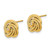 Image of 10.15mm 14K Yellow Gold Polished & Textured CZ Love Knot Earrings