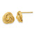 Image of 10.15mm 14K Yellow Gold Polished & Textured CZ Love Knot Earrings