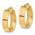 Image of 22.15mm 10k Yellow Gold Polished and Textured Inside Hoop Earrings