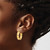 Image of 22.15mm 10k Yellow Gold Polished and Textured Inside Hoop Earrings