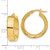 Image of 22.15mm 10k Yellow Gold Polished and Textured Inside Hoop Earrings