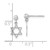 Image of 13.75mm 14k White Gold Polished Star of David Post Dangle Earrings