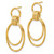 Image of 42.2mm 14K Yellow Gold Polished and Textured Dangle Post Earrings