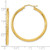 Image of 35mm 10k Yellow Gold Knife Edge Diamond-cut Hollow Hoop Earrings