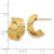 Image of 16.3mm 14K Yellow Gold Polished and Textured Twisted Post Earrings