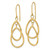 Image of 42mm 14K Yellow Gold Polished Double Circle Dangle Wire Earrings