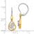 Image of 25mm 10k Two-tone Gold Diamond Teardrop Dangle Leverback Earrings
