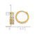 Image of 11.1mm 14K Yellow Gold Polished Two Row CZ 4mm Hinged Hoop Earrings
