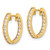 Image of 10k Yellow Gold Polished 2.2mm CZ Hinged In/Out Hoop Earrings