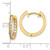 Image of 10k Yellow Gold Polished 2.2mm CZ Hinged In/Out Hoop Earrings