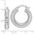 Image of 24.7mm 14k White Gold Polished 5mm Hollow Spiral Round Hoop Earrings