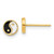 Image of 5.75mm 14K Yellow Gold Black/White Enamel Yin and Yang Post Earrings