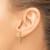 Image of 18.9mm 14K Yellow Gold Madi K Polished CZ Cross Post Dangle Earrings