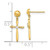 Image of 18.9mm 14K Yellow Gold Madi K Polished CZ Cross Post Dangle Earrings