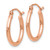 Image of 19mm 14K Rose Gold Polished 2x17.5mm Lightweight Tube Hoop Earrings