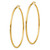 Image of 60mm 14K Yellow Gold Polished 2x60mm Lightweight Tube Hoop Earrings