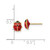 Image of 6.75mm 14K Yellow Gold Polished Enameled Medium Ladybug Post Earrings