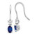 Image of 29mm 10k White Gold Diamond and Oval Sapphire Shepherd Hook Earrings